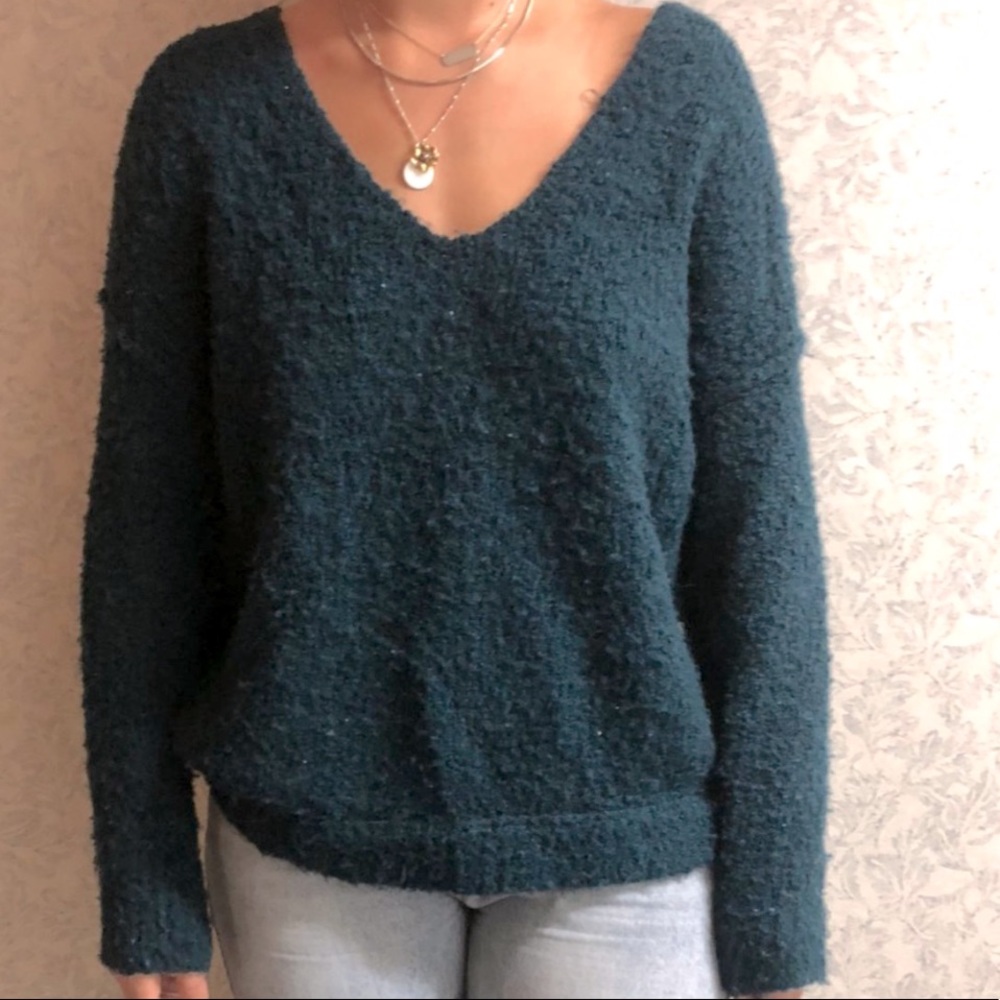 Free people teal sweater
